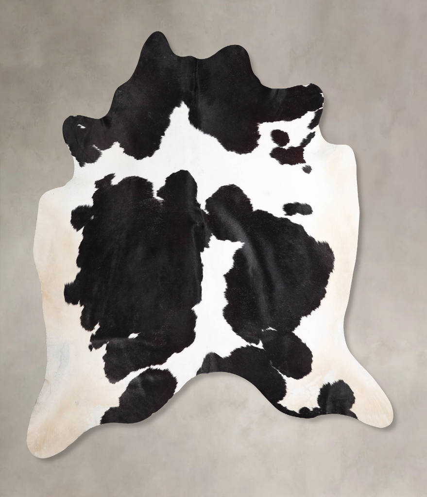 Black and White XX-Large Brazilian Cowhide Rug 7'5"H x 7'0"W #A47952 by Hudson Hides