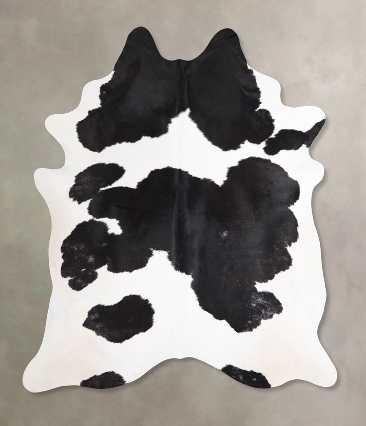 Black and White X-Large Brazilian Cowhide Rug 7'7"H x 6'4"W #A47956 by Hudson Hides
