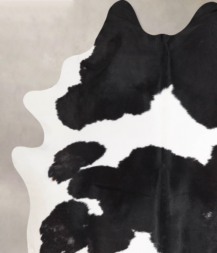 Black and White X-Large Brazilian Cowhide Rug 7'7"H x 6'4"W #A47956 by Hudson Hides
