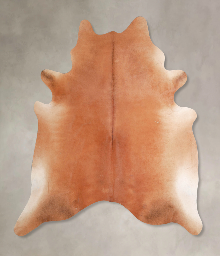 Solid Brown XX-Large Brazilian Cowhide Rug 7'5"H x 6'11"W #A47965 by Hudson Hides