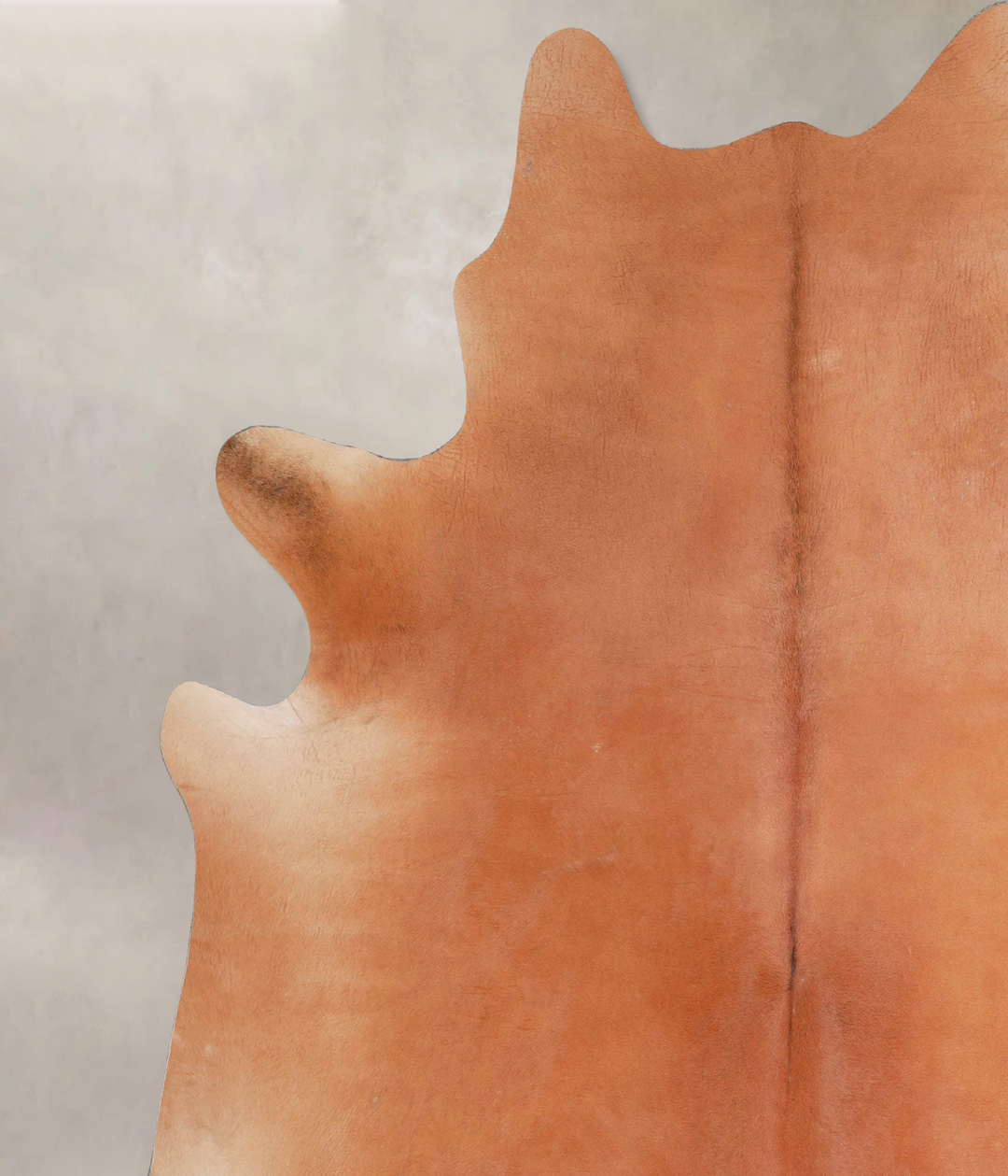 Solid Brown XX-Large Brazilian Cowhide Rug 7'5"H x 6'11"W #A47965 by H