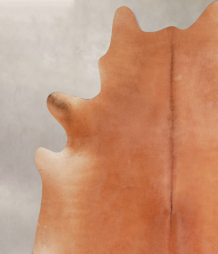 Solid Brown XX-Large Brazilian Cowhide Rug 7'5"H x 6'11"W #A47965 by Hudson Hides