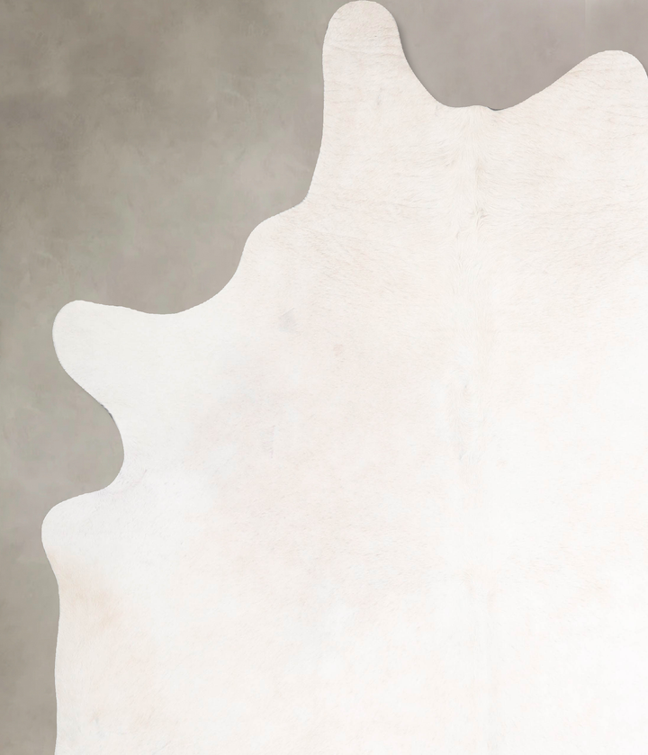 Ivory with Beige XX-Large Brazilian Cowhide Rug 7'10"H x 6'9"W #A47973 by Hudson Hides