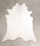 Ivory with Beige XX-Large Brazilian Cowhide Rug 8'1"H x 7'10"W #A47987 by Hudson Hides