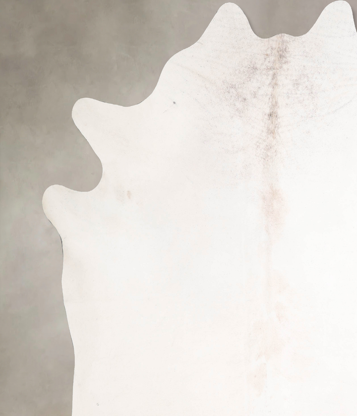 Ivory with Beige XX-Large Brazilian Cowhide Rug 8'1"H x 7'10"W #A47987 by Hudson Hides