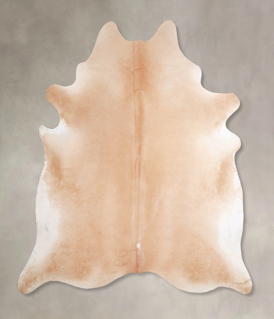 Beige XX-Large Brazilian Cowhide Rug 8'1"H x 7'5"W #A47999 by Hudson Hides