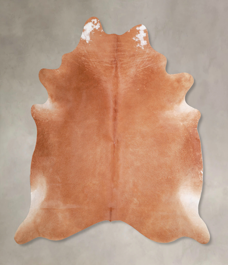 Solid Brown XX-Large Brazilian Cowhide Rug 7'5"H x 6'11"W #A48010 by Hudson Hides