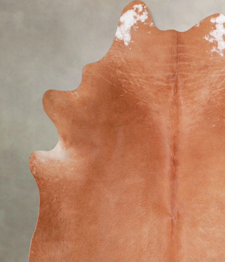 Solid Brown XX-Large Brazilian Cowhide Rug 7'5"H x 6'11"W #A48010 by Hudson Hides