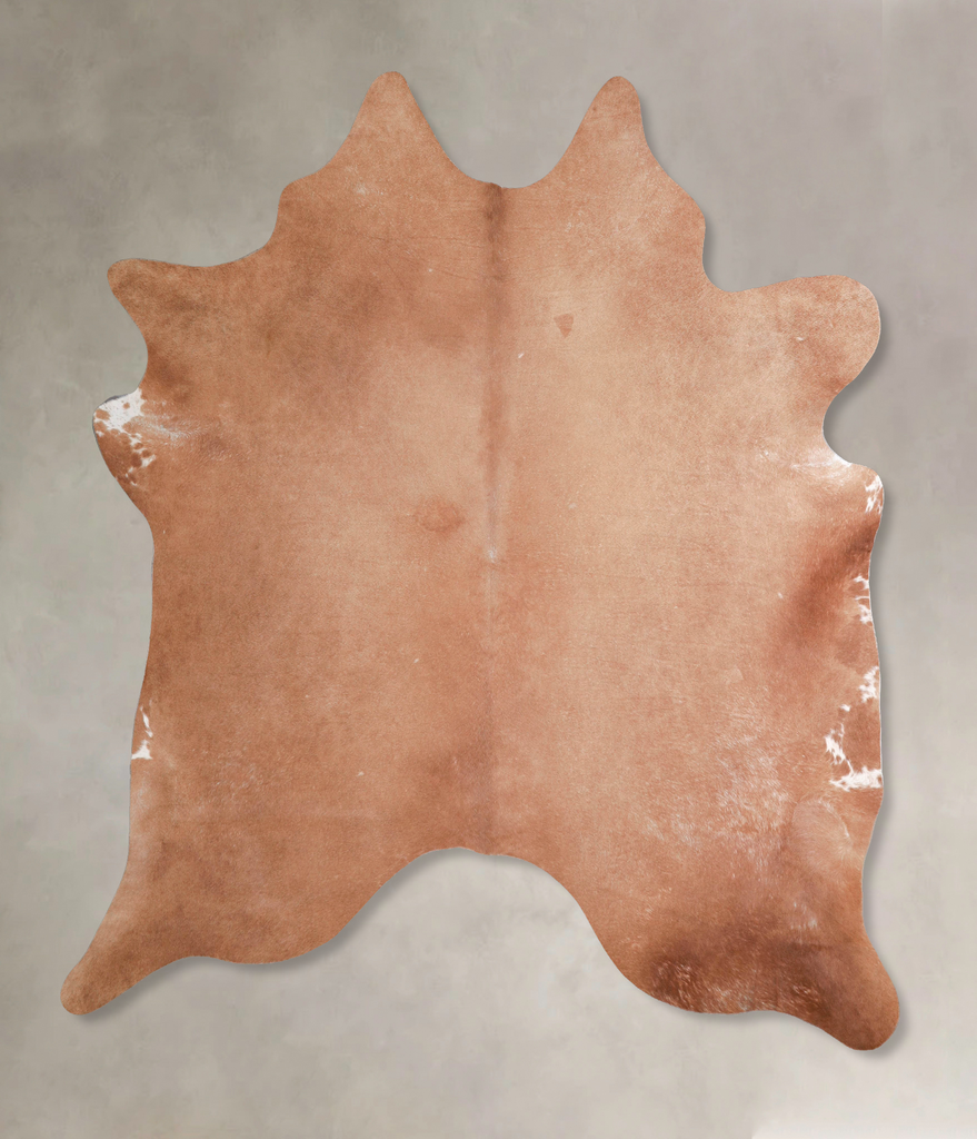 Solid Brown XX-Large Brazilian Cowhide Rug 7'6"H x 6'9"W #A48014 by Hudson Hides