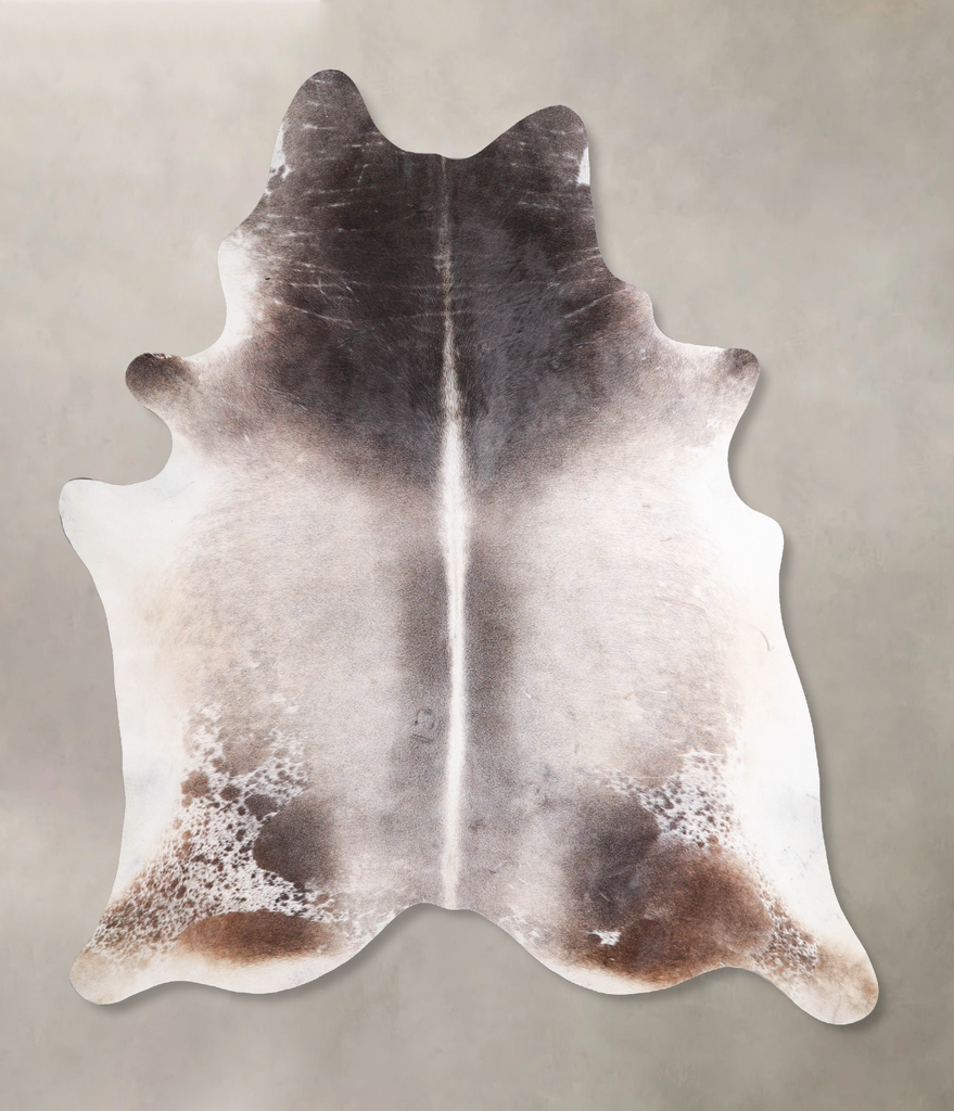 Medium Grey XX-Large Brazilian Cowhide Rug 7'11"H x 6'9"W #A48016 by Hudson Hides