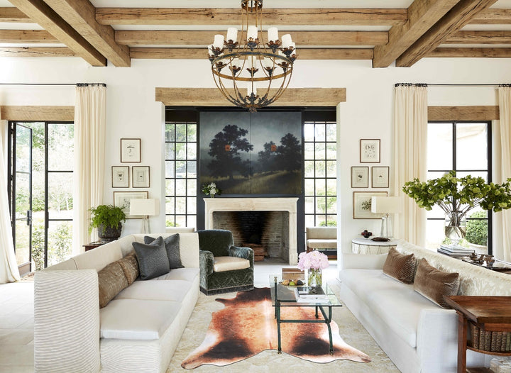 Light Caramel X-Large Brazilian Cowhide Rug 7'9"H x 6'4"W #A48022 by Hudson Hides