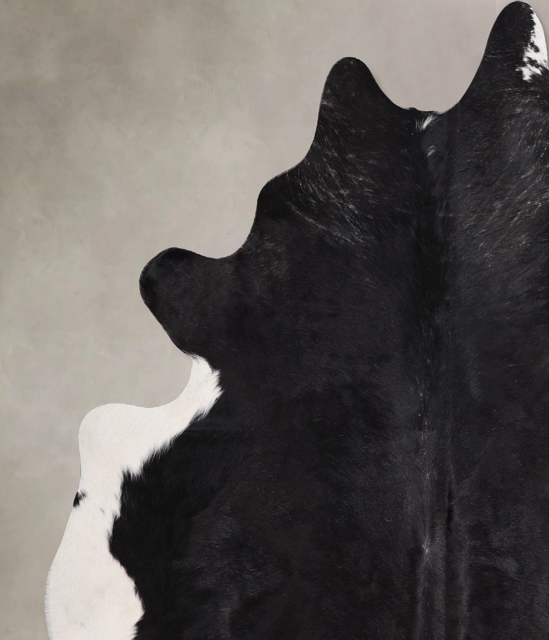 Black and White X-Large Brazilian Cowhide Rug 7'6"H x 6'6"W #A48023 by
