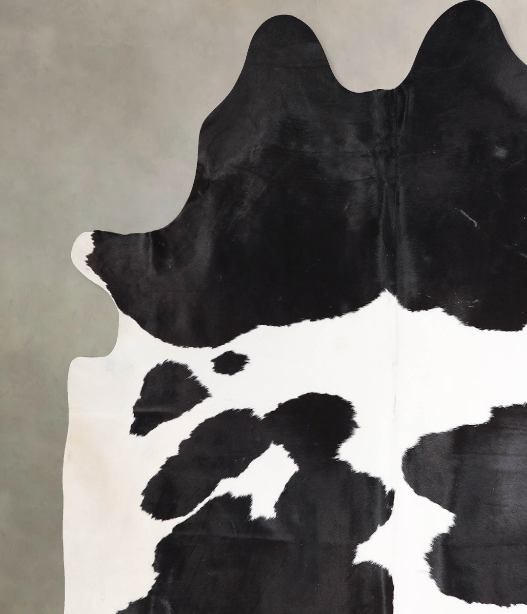Black and White XX-Large Brazilian Cowhide Rug 7'7"H x 7'1"W #A48028 b