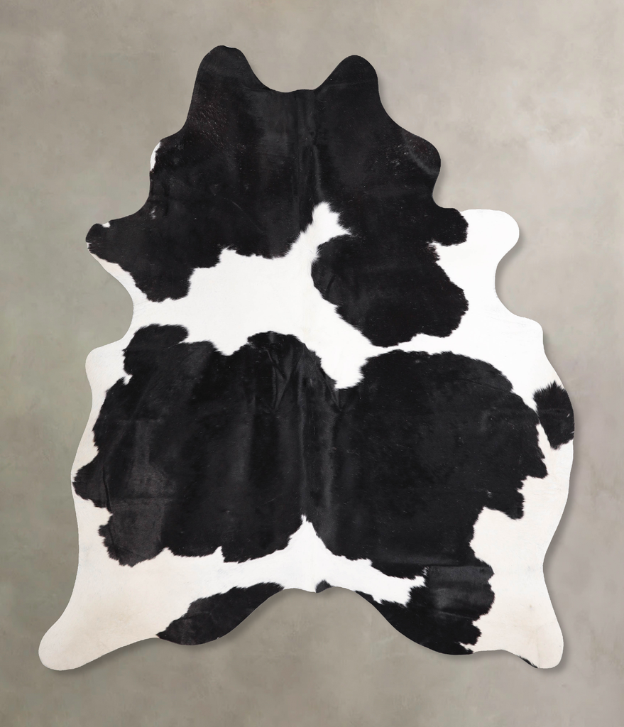 Black and White X-Large Brazilian Cowhide Rug 7'4"H x 6'1"W #A48038 by Hudson Hides
