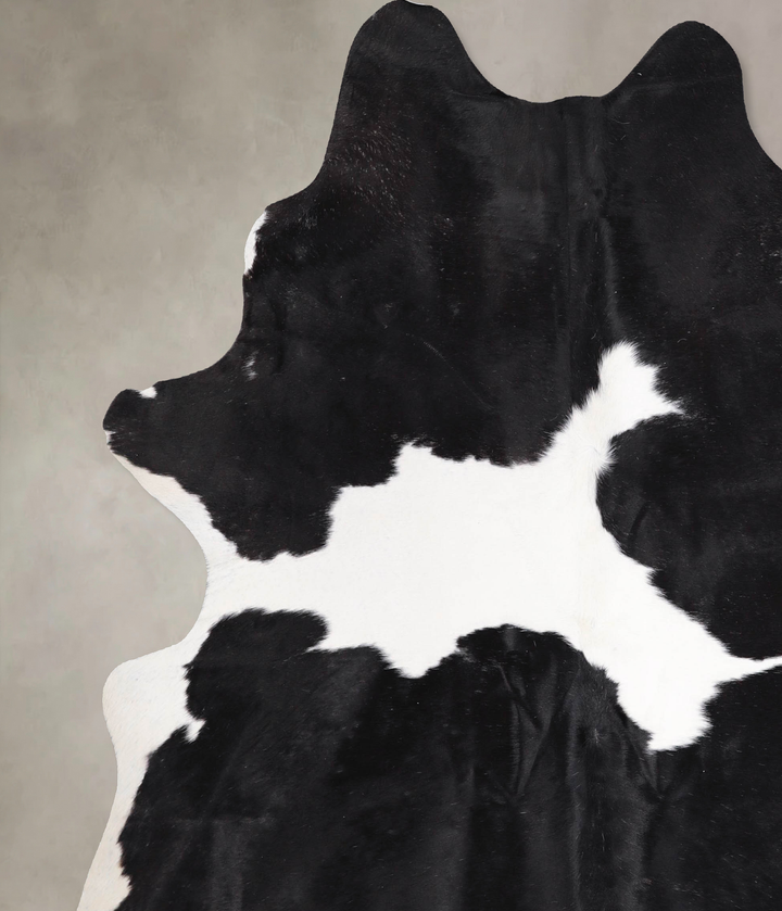 Black and White X-Large Brazilian Cowhide Rug 7'4"H x 6'1"W #A48038 by Hudson Hides