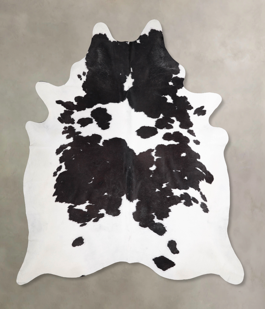Black and White XX-Large Brazilian Cowhide Rug 8'4"H x 7'3"W #A48040 by Hudson Hides