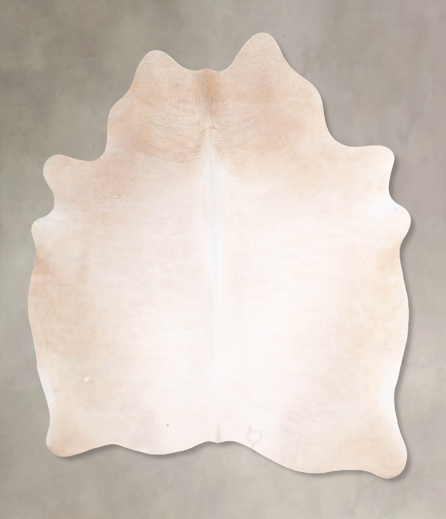 Ivory with Beige Large Brazilian Cowhide Rug 6'3"H x 5'3"W #A48045 by Hudson Hides