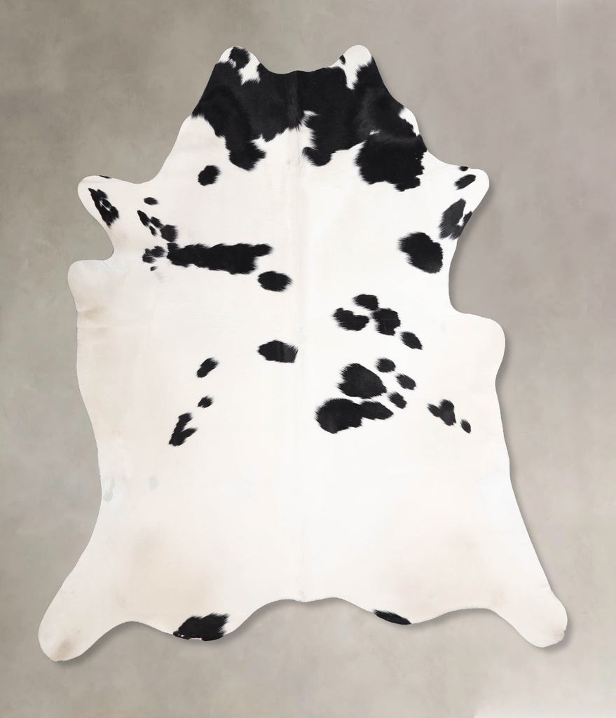 Black and White X-Large Brazilian Cowhide Rug 6'10"H x 6'7"W #A48048 by Hudson Hides