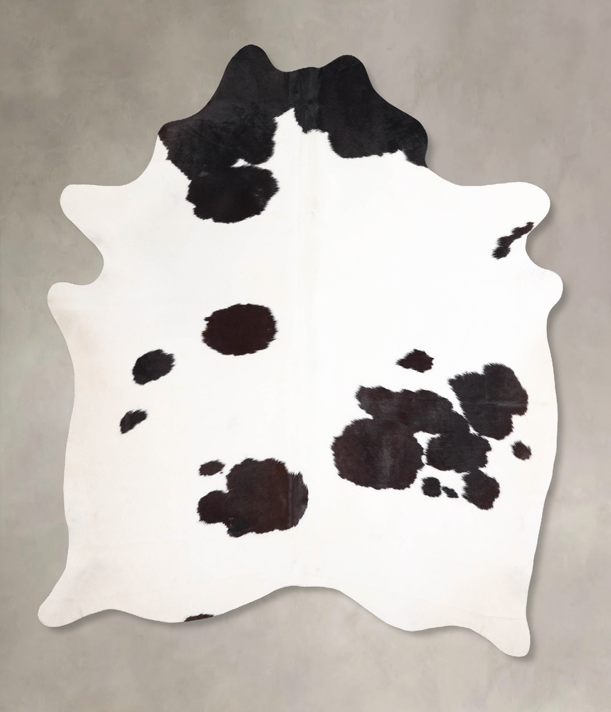 Black and White X-Large Brazilian Cowhide Rug 7'0"H x 5'11"W #A48054 by Hudson Hides