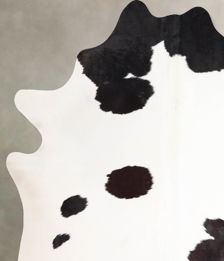 Black and White X-Large Brazilian Cowhide Rug 7'0"H x 5'11"W #A48054 by Hudson Hides