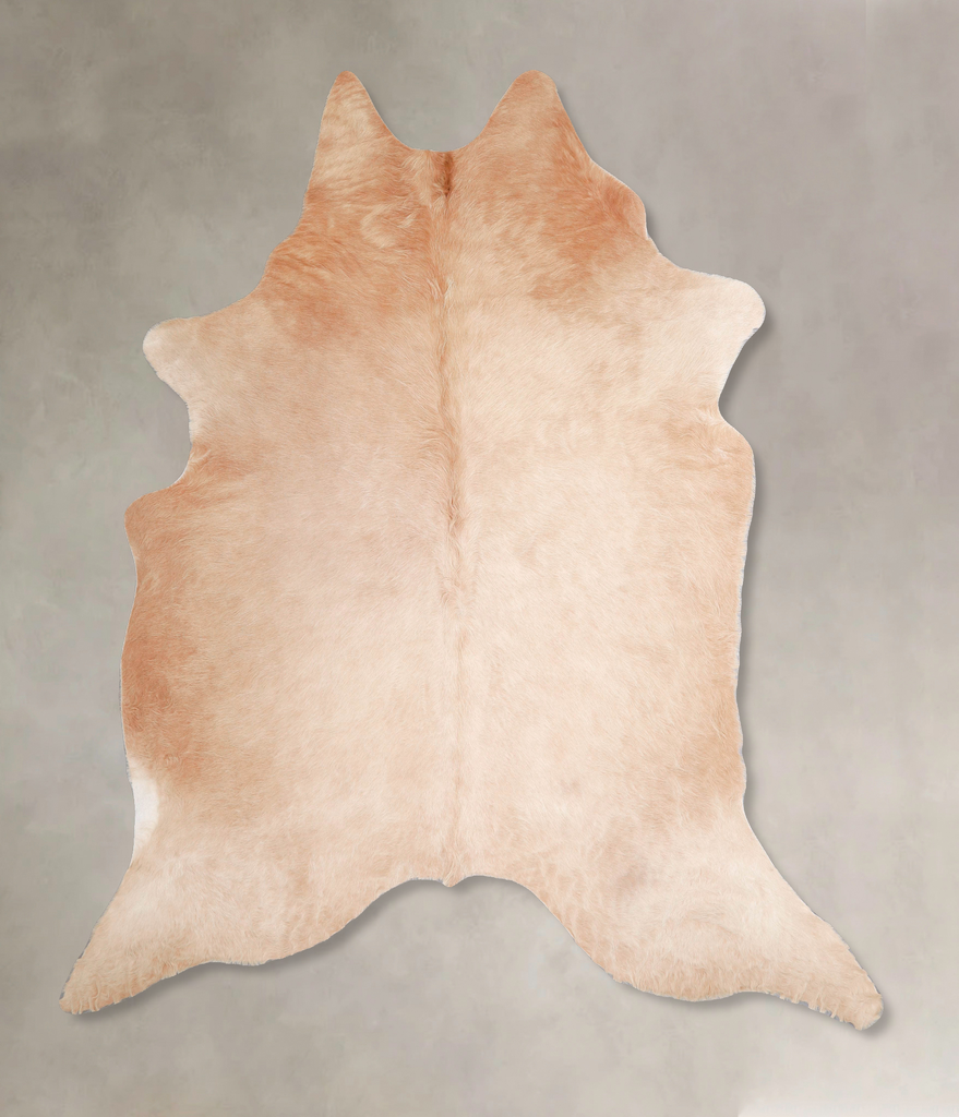 Beige XX-Large Brazilian Cowhide Rug 7'5"H x 6'10"W #A48055 by Hudson Hides