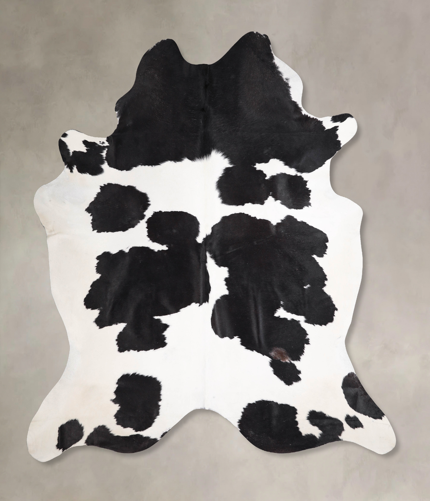 Black and White XX-Large Brazilian Cowhide Rug 7'11"H x 7'1"W #A48059 by Hudson Hides