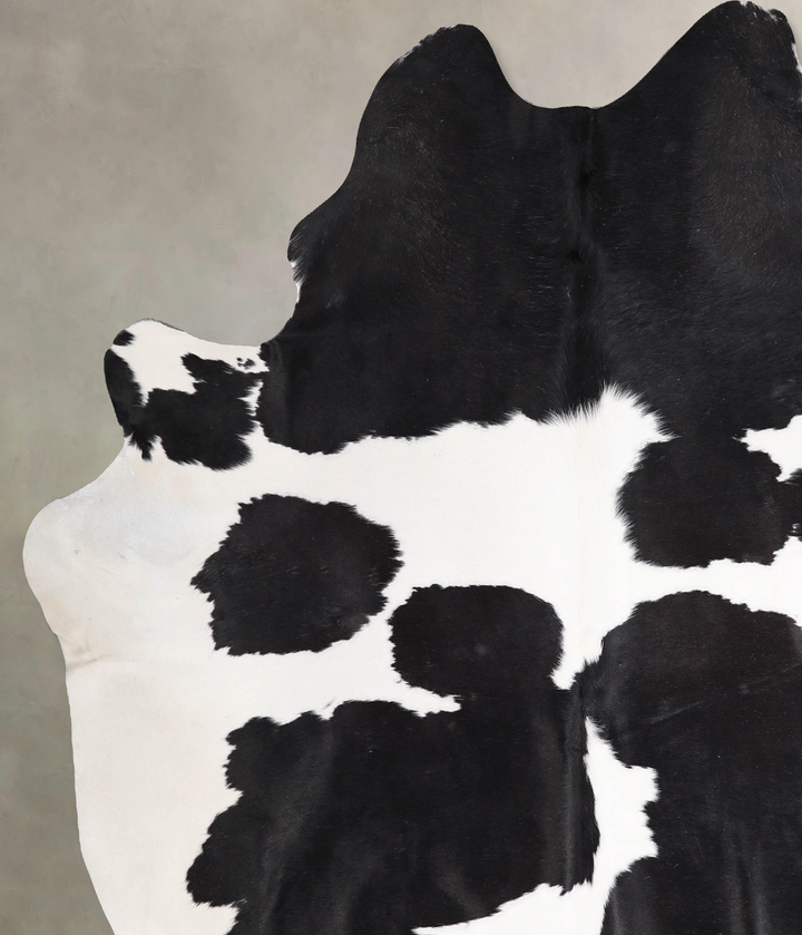 Black and White XX-Large Brazilian Cowhide Rug 7'11"H x 7'1"W #A48059 by Hudson Hides