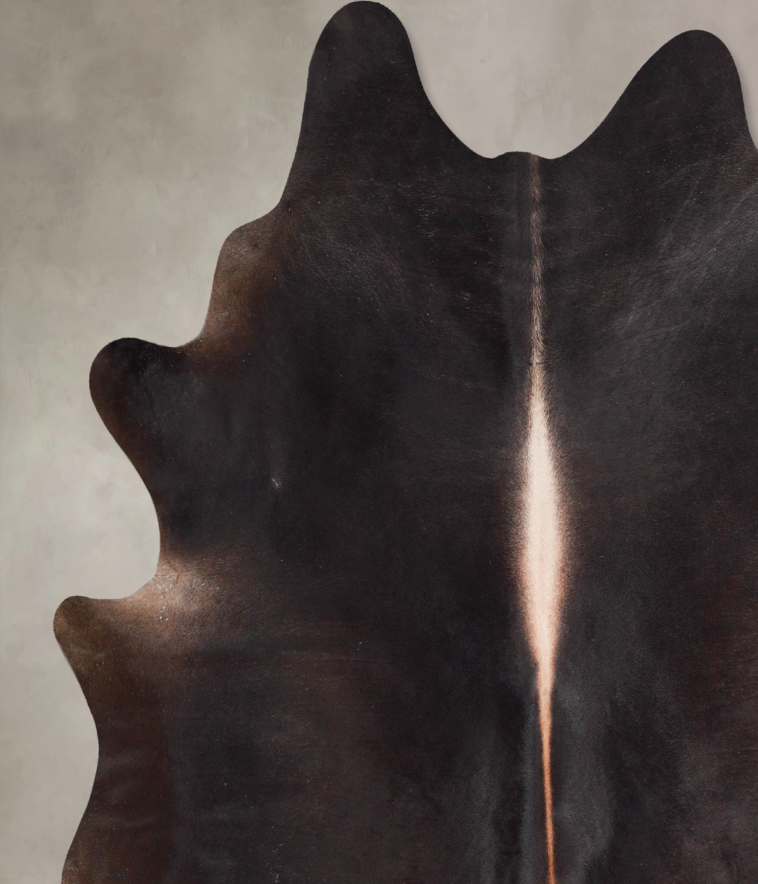 Chocolate X-Large Brazilian Cowhide Rug 7'1"H x 6'10"W #A48065 by Huds