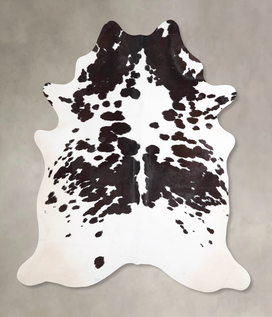 Chocolate and White X-Large Brazilian Cowhide Rug 7'5"H x 6'2"W #A48068 by Hudson Hides
