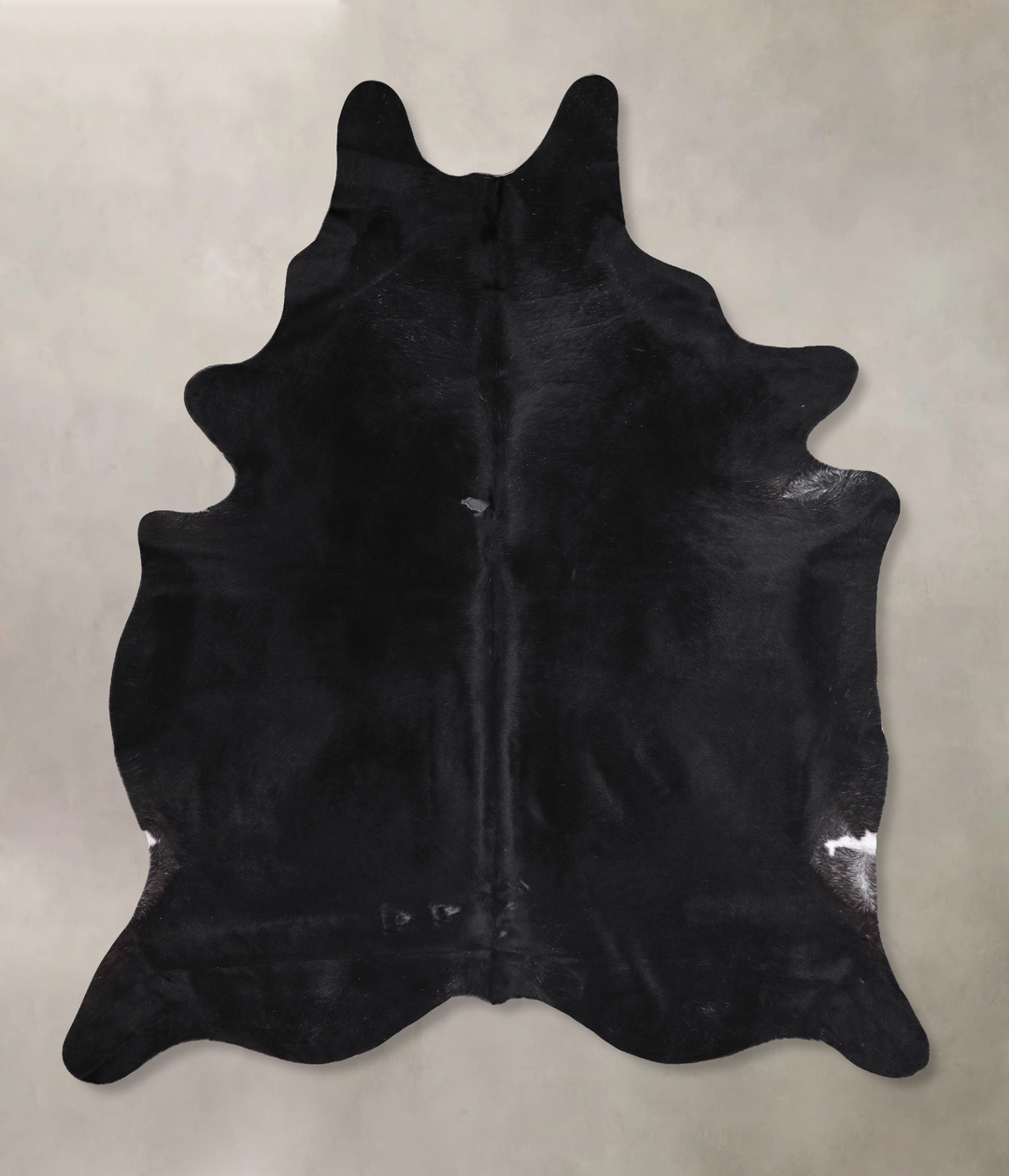 Solid Black XX-Large Brazilian Cowhide Rug 8'3"H x 6'8"W #A48074 by Hu