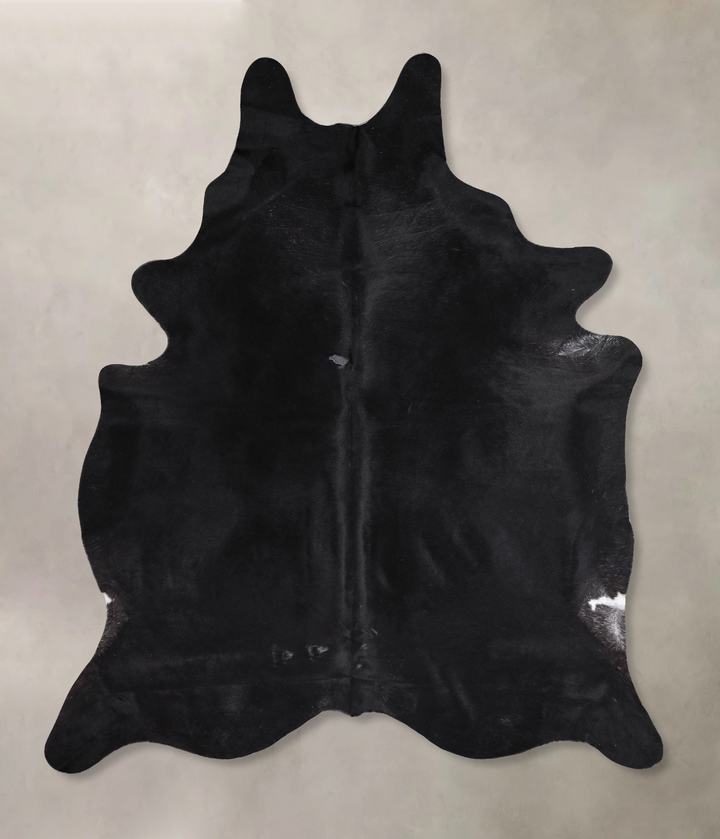 Solid Black XX-Large Brazilian Cowhide Rug 8'3"H x 6'8"W #A48074 by Hudson Hides