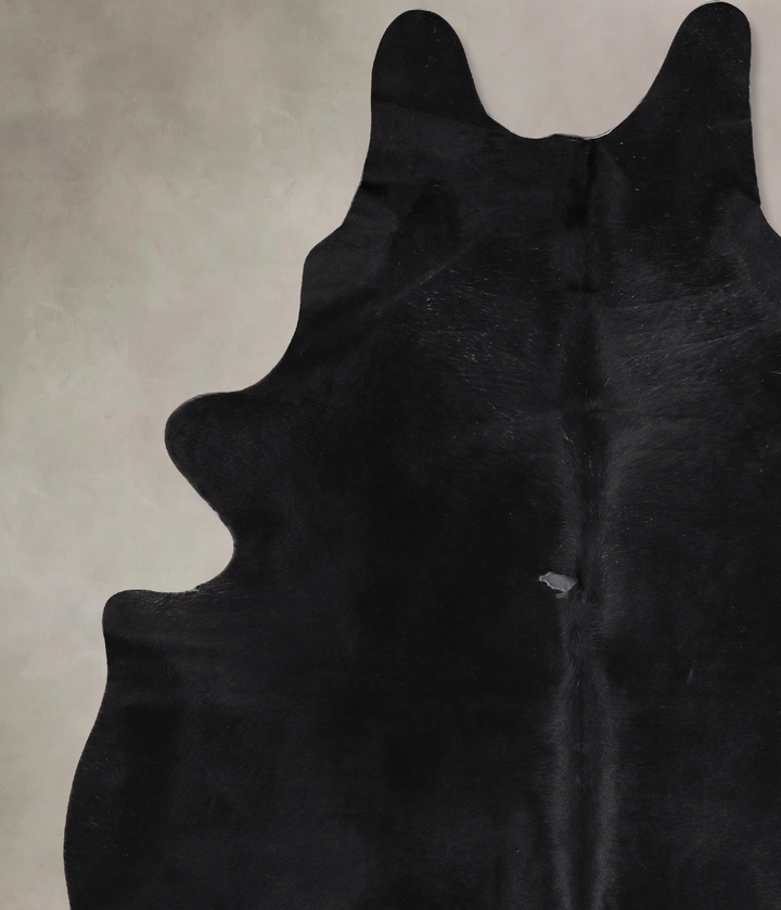 Solid Black XX-Large Brazilian Cowhide Rug 8'3"H x 6'8"W #A48074 by Hudson Hides