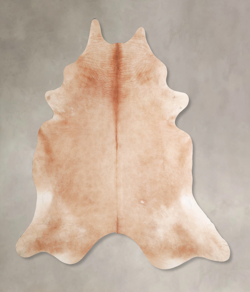Beige XX-Large Brazilian Cowhide Rug 7'5"H x 7'4"W #A48077 by Hudson Hides