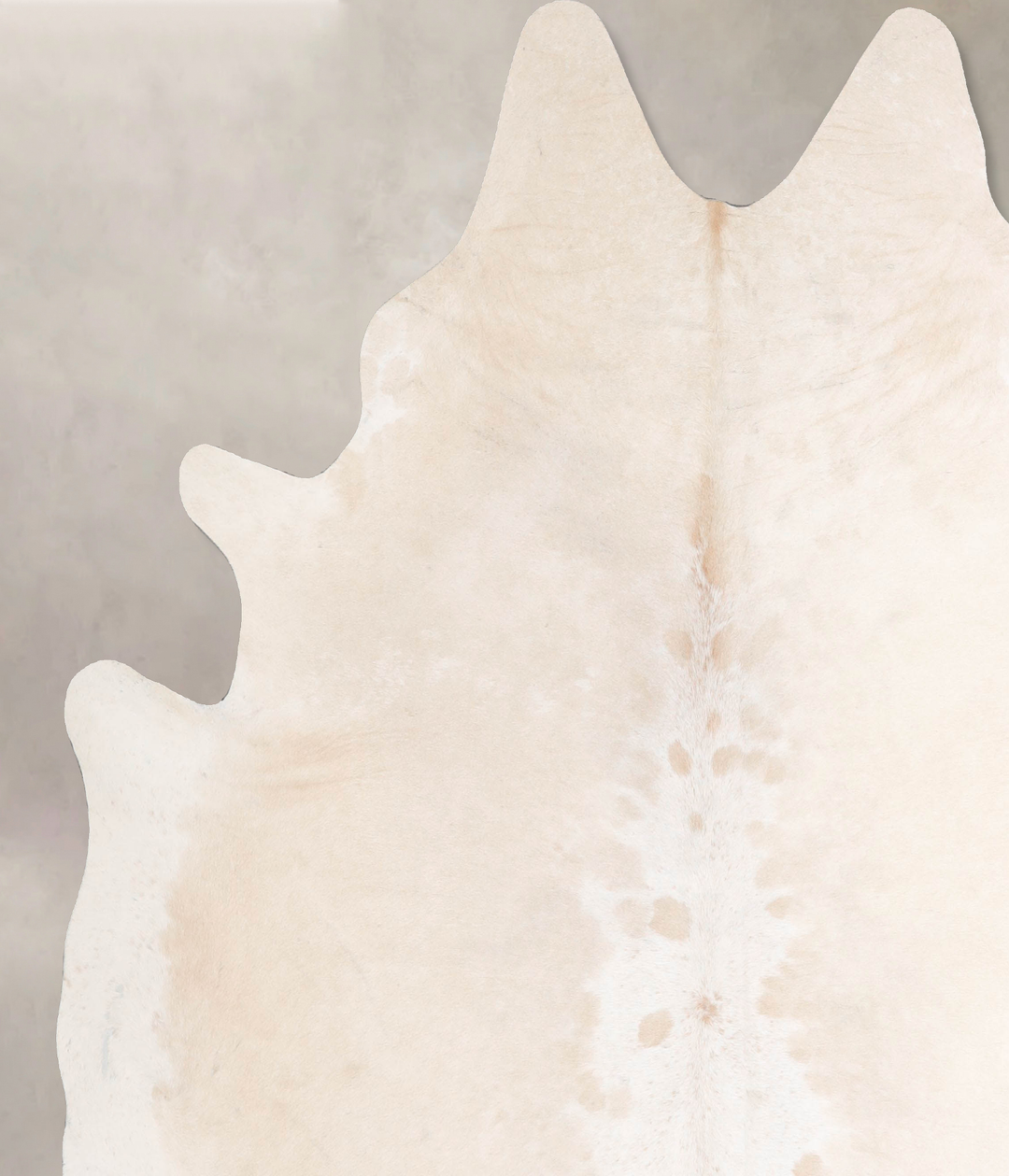 Beige and White XX-Large Brazilian Cowhide Rug 7'7"H x 7'0"W #A48082 b