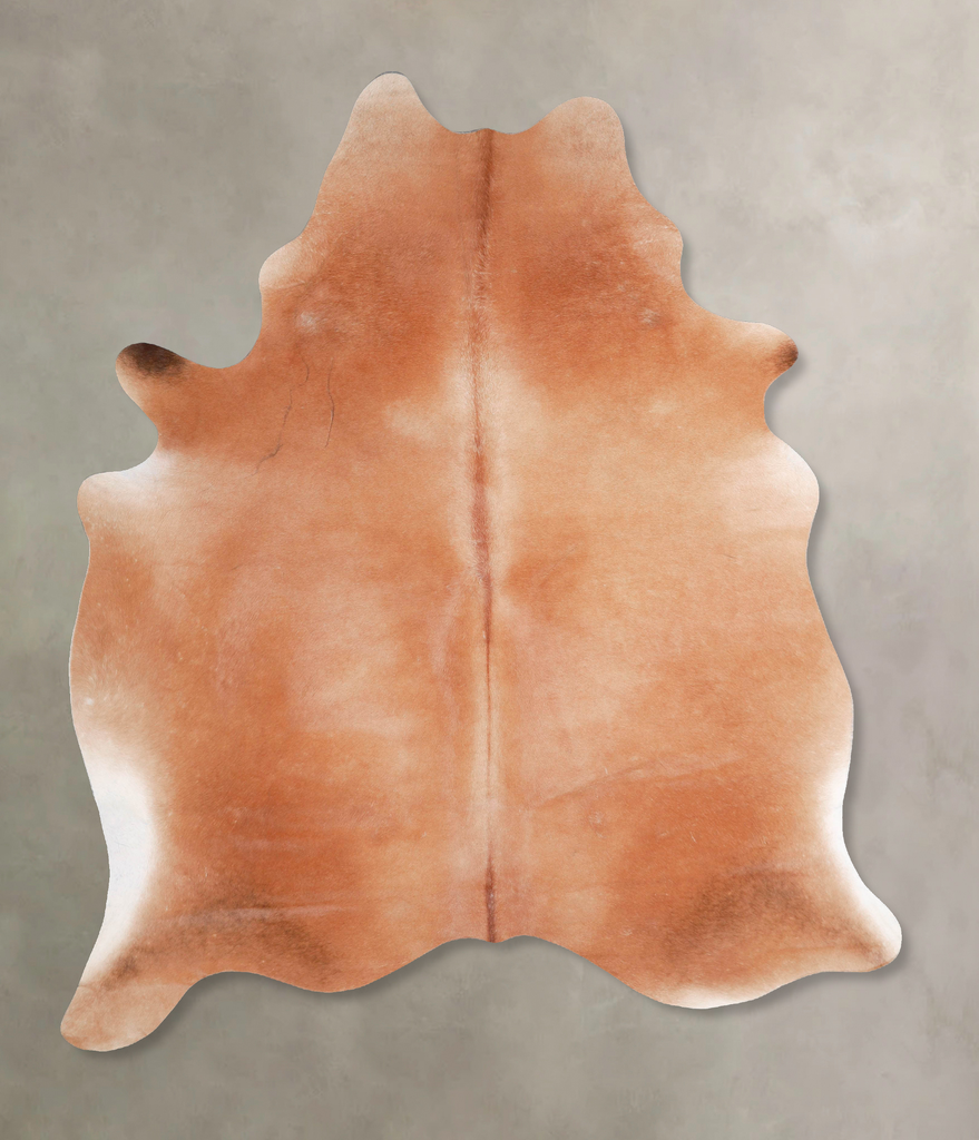 Solid Brown X-Large Brazilian Cowhide Rug 7'6"H x 5'9"W #A48093 by Hudson Hides