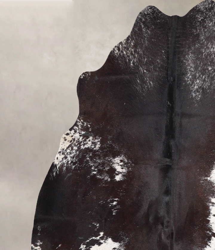 Chocolate and White Large Brazilian Cowhide Rug 6'1"H x 6'0"W #A48095 by Hudson Hides