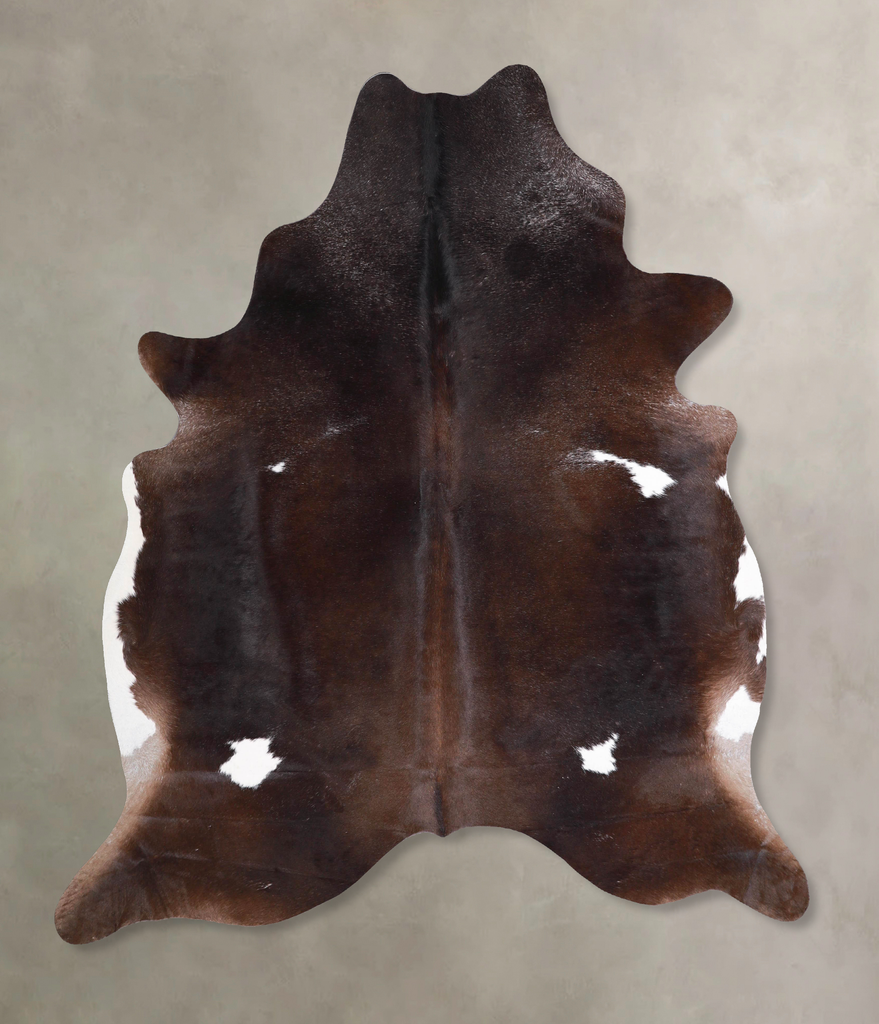 Chocolate X-Large Brazilian Cowhide Rug 6'10"H x 5'11"W #A48097 by Hudson Hides
