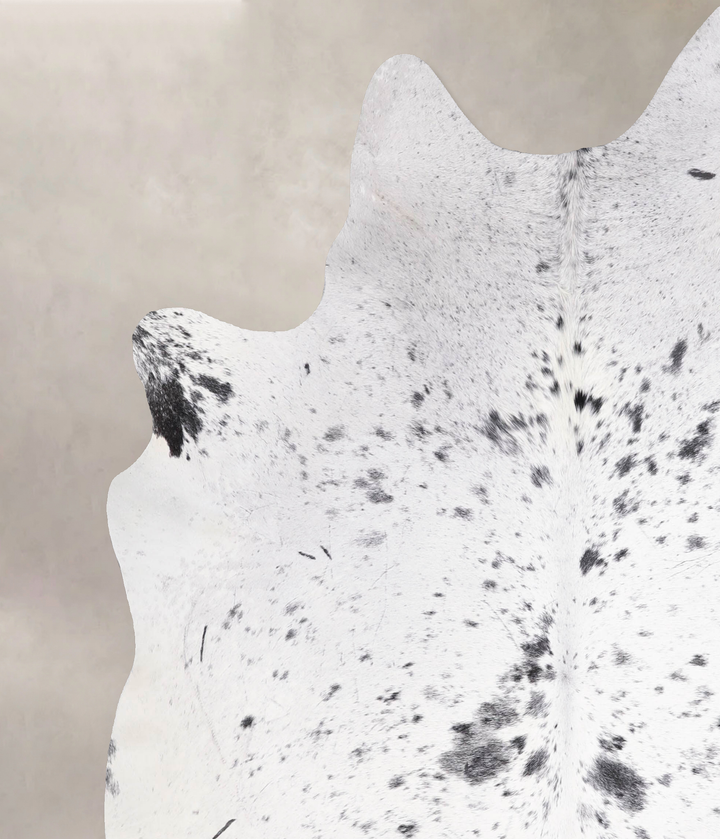 Salt and Pepper Black X-Large Brazilian Cowhide Rug 6'9"H x 6'1"W #A48102 by Hudson Hides