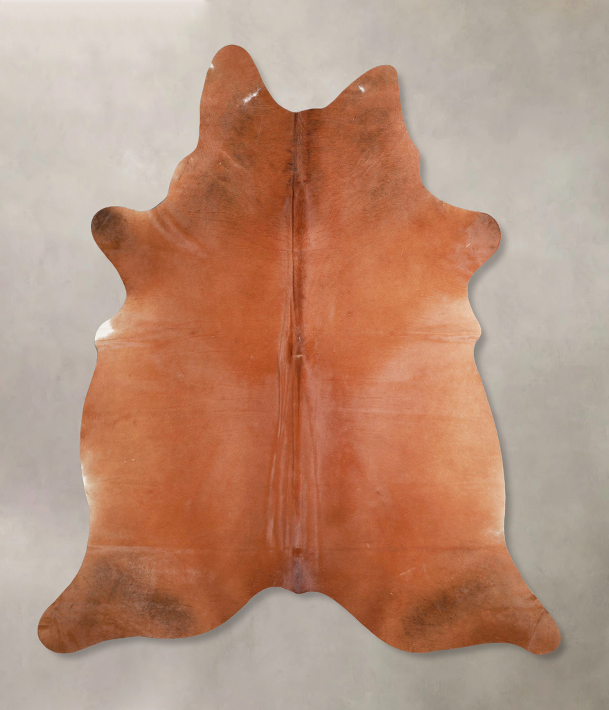 Solid Brown X-Large Brazilian Cowhide Rug 7'7"H x 6'4"W #A48119 by Hudson Hides
