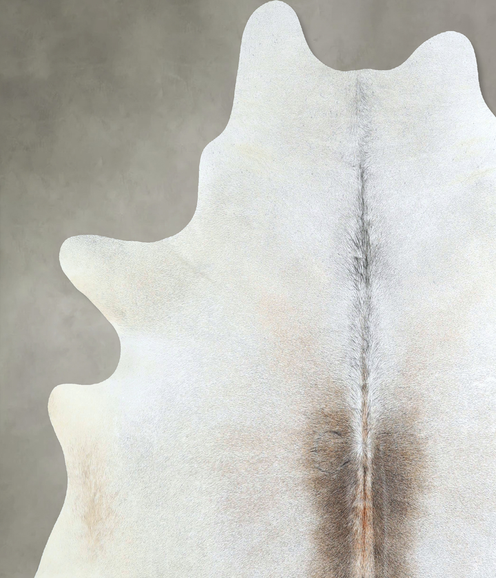 Grey with Beige X-Large Brazilian Cowhide Rug 7'6"H x 6'6"W #A48130 by Hudson Hides