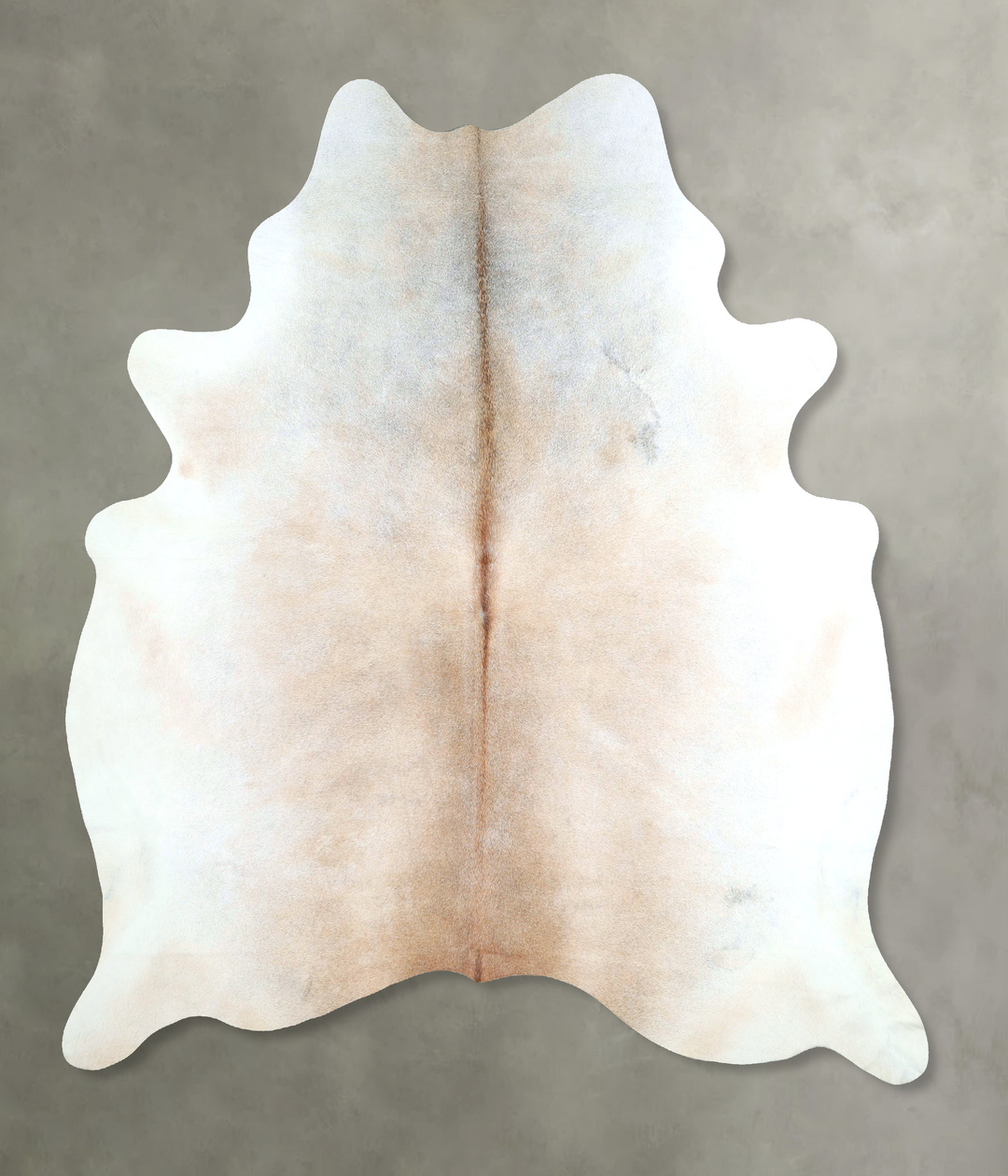 Grey with Beige XX-Large Brazilian Cowhide Rug 7'8"H x 6'8"W #A48131 b