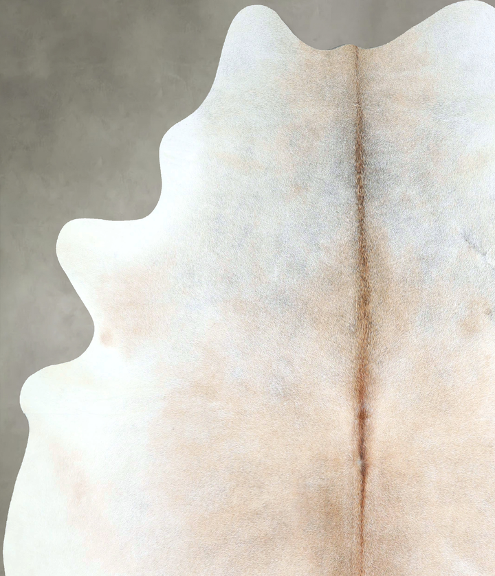 Grey with Beige XX-Large Brazilian Cowhide Rug 7'8"H x 6'8"W #A48131 by Hudson Hides