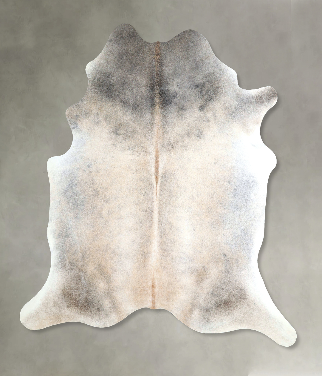 Grey with Beige X-Large Brazilian Cowhide Rug 6'11"H x 6'3"W #A48137 b
