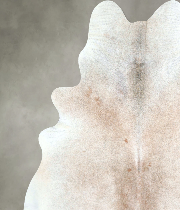 Grey with Beige X-Large Brazilian Cowhide Rug 7'2"H x 6'8"W #A48138 by Hudson Hides