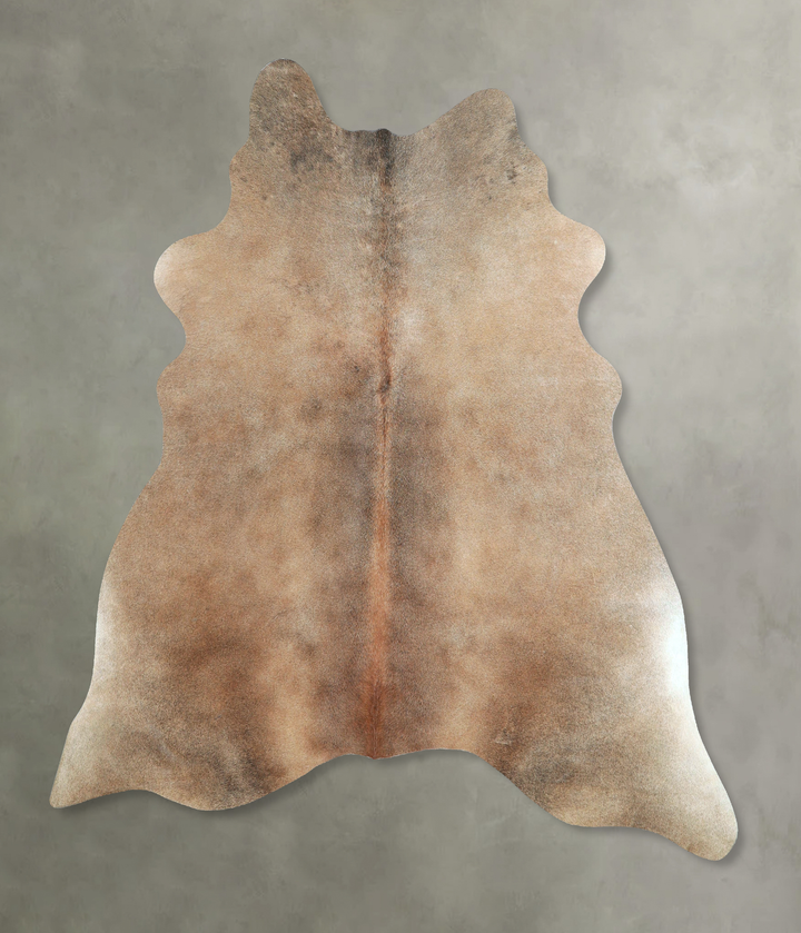 Grey with Beige Large Brazilian Cowhide Rug 6'6"H x 6'1"W #A48139 by Hudson Hides