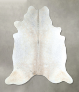 Grey with Beige X-Large Brazilian Cowhide Rug 6'11"H x 6'6"W #A48140 by Hudson Hides