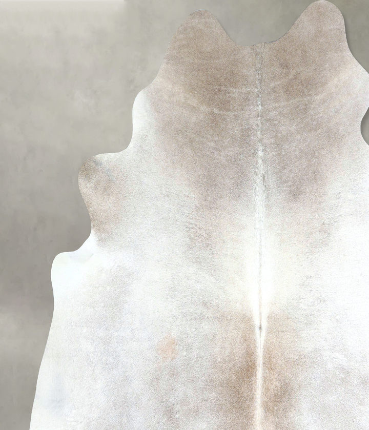 Grey with Beige X-Large Brazilian Cowhide Rug 6'10"H x 6'6"W #A48143 by Hudson Hides