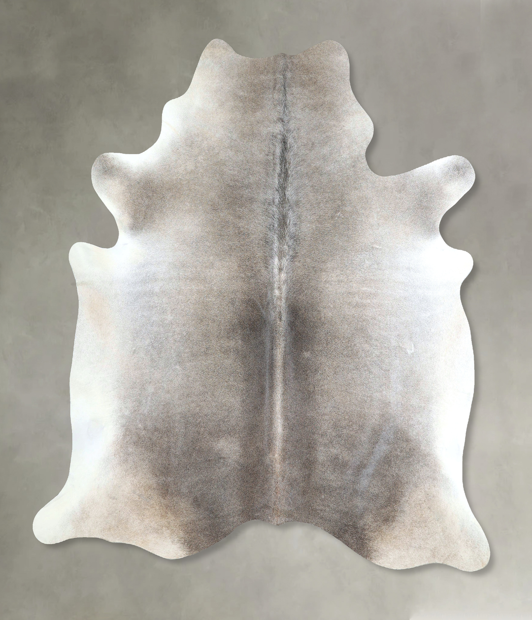 Grey with Beige X-Large Brazilian Cowhide Rug 6'8"H x 6'1"W #A48146 by