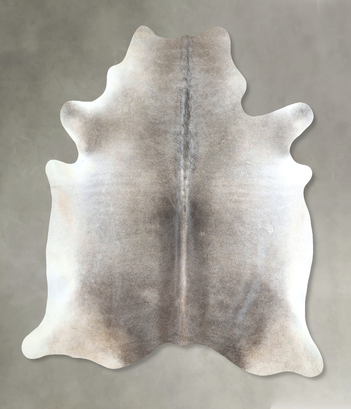 Grey with Beige X-Large Brazilian Cowhide Rug 6'8"H x 6'1"W #A48146 by Hudson Hides