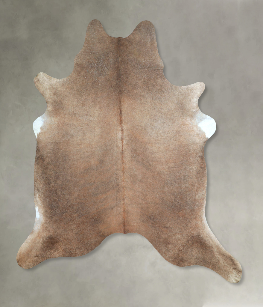 Taupe X-Large Brazilian Cowhide Rug 7'0"H x 6'7"W #A48154 by Hudson Hides